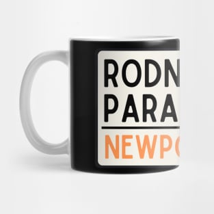 Newport, Rodney Parade road sign Mug